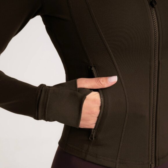 Lululemon Define Hooded Jacket Nulu Espresso Size 10 - Picture 2 of 2